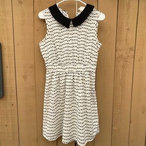 one clothing Dress, White & Black, Small
